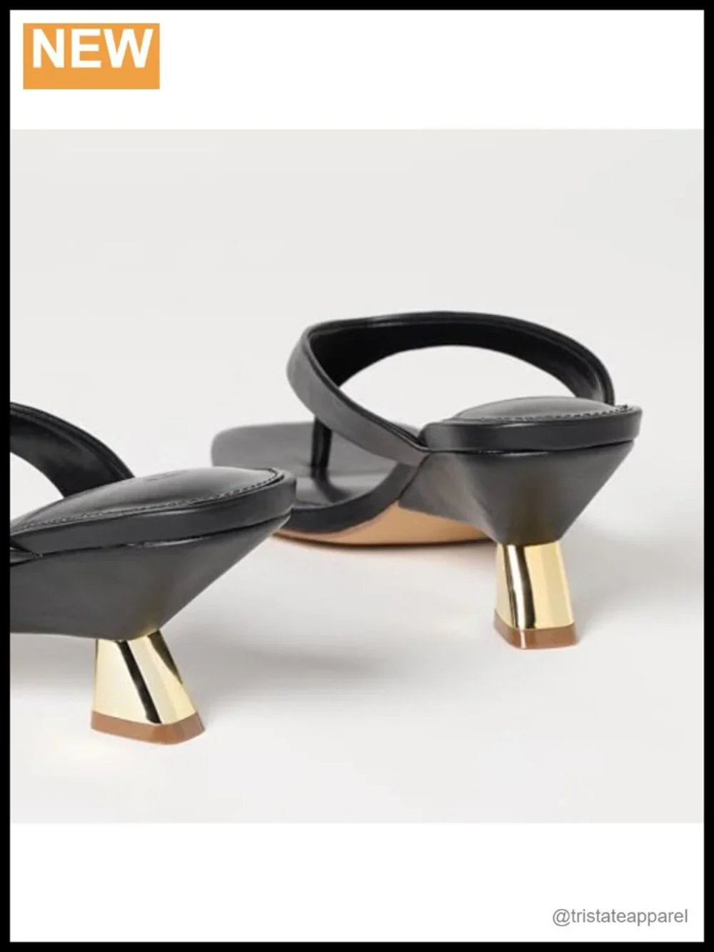 Dakota Thong Sculpted Heel Sandal PU Slingback Casual Mule